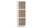 Giantex Tall Stackable Storage Bins 6-Cube Shoes Boxes w/Doors Storage Organizer White