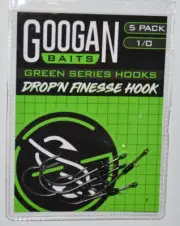 googan squad drop'n finesse hook soft plastics worms drop shot power size 1/0