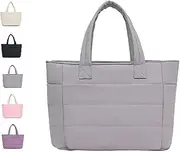 [Generic] Monvielle Tote Bag, Zynor Tote Bag, Lightweight Quilted Puffy Shoulder Bag with Multiple Compartments, Large Capacity