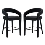 Eisha Velvet Bar Stool (Set of 2)