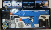 VINTAGE 1988 MANLEY POLICE PLAY ENFORCEMENT SET COMPLETE WITH BOX