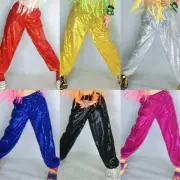 Women Street Dance Sequin Pants Jazz Shiny Hip Hop Trousers Party Wear Costumes