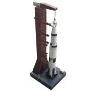1:300 USS Saturn V Rocket&Launch Pad Unassembled Paper Model Christmas Gifts