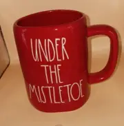 Rae Dunn Coffee Mug Under The Mistletoe Red Christmas Artisan Collection