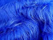 Long Pile Fun Faux Fur Fabric Material - Royal Blue, 1Mtr - 150cmx100cm