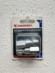 2-Pack JOBSMART Automotive Style T 3/8 in Quick Plugs Coupler 1/4 in NPT (F)