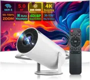Mini Projector - Projectors with 5G Wifi6 BT 5.2 Android 11, Portable Project...