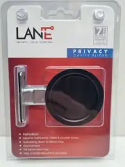 Lane Cavity Slider Privacy Lock - Round, Matte Black - New