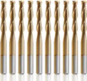 Hqmaster CNC Router Bits 1/8 Router Bit 1 8 End Mill Spiral Upcut Titanium Coate
