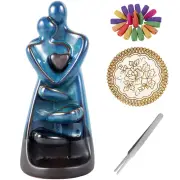 Incense Burner Ceramic Backflow Incense Burner Hugging Lovers Waterfall•