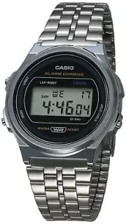 Casio A171WE-1A Unisex-Adult's Quartz Stainless Steel Silver Watch