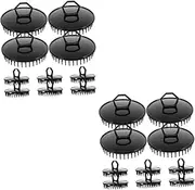 GANAZONO 2sets Portable Scalp Massaging Brush for Curly Hair Women Detangle Clean Scalp Brush Exfoliating Loofah for Travel 10pcs*2