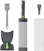 Jerky Slicer, Kitchen Cutter Manual Meat Cutter, Meat Slicer for Fresh Raw Meat, Thickness Adjustable Stainless Steel Cleaver for Meat Slicing Shredding