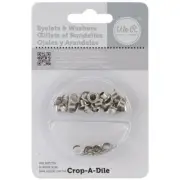 We R Memory Keepers WR422-18 Eyelets & Washers Standard-Nickel 60/Pkg