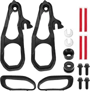 X AUTOHAUX Front Tow Hooks Left & Right for Dodge for Ram 1500 DT 2019-2024 No.82215268AB/68272945AB/68272944AB Tow Hooks with Bumper Bezels Cover Kit