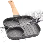 3 In 1 Non-Stick Frying Pan Divided Omelette Skillet for Gas Stove Induction
