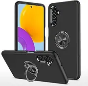 [JIEZUIMEI] Case for Samsung Galaxy A13 4G Case, Military Grade Drop Protection, with 360° Magnetic Rotation with Stand, Shockproof TPU + PC Phone Case, for Samsung Galaxy A13 4G Black