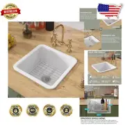 Elegant Fireclay Undermount Sink - 18x18" Single Bowl Bar Sink with Accessories