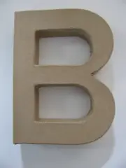 Darice Paper Mache Letter B 6" X 4 3/8" Unfinished NEW