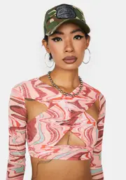 Good Aura Mesh Crop Top