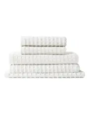 [Aura Home] Waffle Bath Towel Set in White
