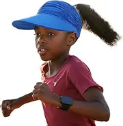 [YAMEE] Visors for Girls Summer Quick-Drying Beach Hat Children Easy Adjustable Children's Visor Cap with Empty Top Design, Sun Hat for Girls with Wide Brim, Sun Visor Sports Cap
