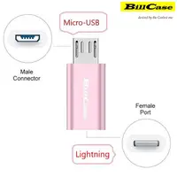 在飛比找PChome24h購物優惠-高階 Lightning 轉 Micro-USB 迷你轉接頭