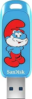 SanDisk SDCZIS-128G-G46 USB 3.2 Ingot Type-A 130MB/s 128 GB Flash Drive, Papa Smurf Edition
