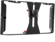 jojofuny Handheld Camera Stand Filmmaking Phone Frame Smartphone Radio Rig Stabiliser Mobile Holder Phone Grips Camera Mount Smartphone Video Vlogging Case Plastic Equipment Microphone