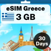 eSIM Greece - 3 GB - 30 Days - Travel eSIM | QR code activation
