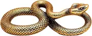 Furtryvl Snake Decor - Brass Snake Sculpture for Keychain | Bronze Fortune Sculpture, Lucky Animal, Home Decor Accents, Fantasy Collectible Figurines for Adults