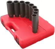 2851 1/2-Inch Drive 5-Inch Extra Long Deep Metric Impact Socket Set, 12 Piece