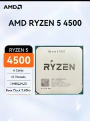 AMD RYZEN5 4500 6 Core 12 Thread Base Clock 3.6GHz 65W Default TDP AM4 CPU