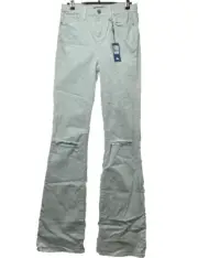 Rebecca Minkoff Jeans Women's 26 Sky Blue Sunset Mid Rise Flare Light Wash