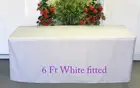 Trestle Table cover tablecloth Fitted White fit 6 foot market fair folding stall