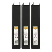 3x Marbig Clearview 4 D-Ring Insert Binder A4 File 38mm Document Organiser Black
