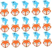 1 Set Cute Fox and Dolphin Shaped Erasers Soft Material Erasers for School Supplies Gentle Paper for Drawing and Writing