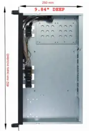 KRI 1U rackmount case, D-118U3, 9.84" deep, USB 3.0, 300W PSU