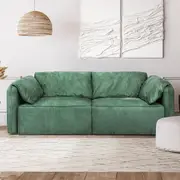 Levede Sofa Floor Couch 3 Seater Leathaire Italian Casablanca Living Room Lounge