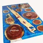 Glossy Epoxy Table Walnut Resin River Table Top Custom Order Dinning Room & Bar