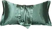 Michear Natural Mulberry Silk Pillowcase for Hair and Skin Health, Standard Size 48x74cm Silk Pillow Case, Soft Smooth Cooling Premium Grade Silk Pillow Covers for Sleeping (Light green)