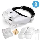 Head Mounted Binocular Eyewear Loupe Magnifier Headband Magnifying Glass Reading