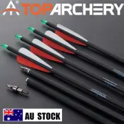 12pcs 30" Carbon Arrows SPINE 500 FOR Recurve Bow Compound bow Hunting Arrows