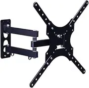 Tv Mounts Stands Monitor Wall Mount, Full Motion Tv Mount Bracket with Articulating Arms, Black Tilting Tv Wall Mount for Universal 26-47 Inch Flat Curved Tvs