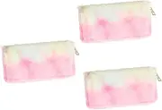 [WRITWAA] 3 Pcs Crafted Ladies Wallet Zippered Purse Stylish Handbag Portable for Travel