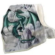 Tempest Clouds Cliffs Dragons Throw Blanket