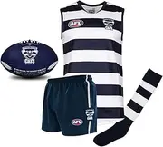 [Geelong Cats] Junior Youths Kids AFL Auskick Jumper Guernsey Jersey Shorts Socks Playing Pack with Football