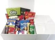 The Ultimate Snack Gift Box Hamper White Magnetic Close Box.