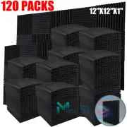 Acoustic Wall Panels Studio Sound Noise Proofire Insulation Foam 12''x12''x1''