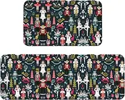 Women_S Nutcracker Ballet Xmas Dance Christmas 2 Piece Floor Mat Non Slip Restaurant Mat For Floor Mat Home Mat Anti Slip Entry Mat
